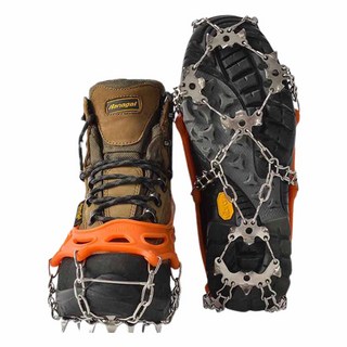 Elmountain 19爪登山用鏈條冰爪, 橘色