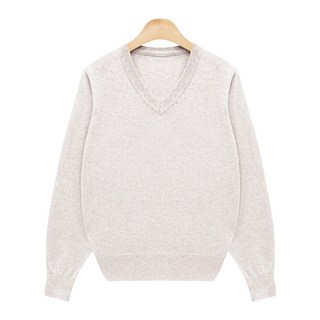 KUZY 여성용 캐시미어 울 베이직 심플 브이넥 니트