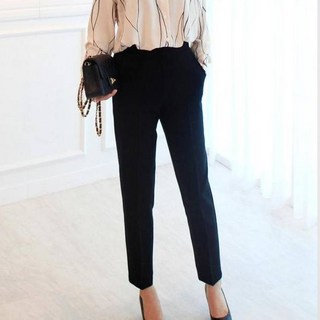 Frommiss 女款日常基本款鬆緊腰西裝褲 012