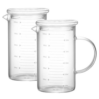 헬로키친 내열유리 핸들 계량컵, 1000ml, 2개