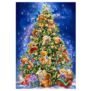 Allode樹廣場 聖誕節牆壁裝飾 鑽石畫 DIY套組 方形 30 x 40 cm, 1個, NO 02