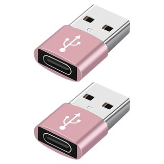 Itgom Smart IG USB A-Type轉C-Type 高速轉換轉接頭, 2個, 2cm, 粉紅色