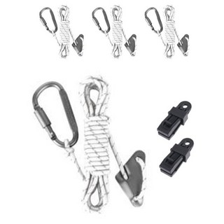 디트리 로프 스토퍼 카라비너 풀세트 4p + 타프클립 2p, 04 화이트 + 그레이(풀세트), 랜덤발송(타프클립)