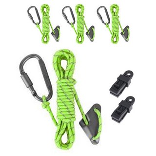 디트리 로프 스토퍼 카라비너 풀세트 4p + 타프클립 2p, 06 형광 + 그레이(풀세트), 랜덤발송(타프클립)