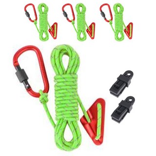 디트리 로프 스토퍼 카라비너 풀세트 4p + 타프클립 2p, 18 형광 + 레드(풀세트), 랜덤발송(타프클립)
