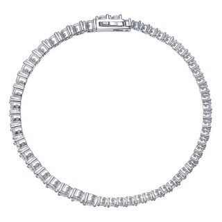 dieuamour 女款 925純銀 模擬鑽石 繆思 網球 不對稱 手鍊 + 提袋