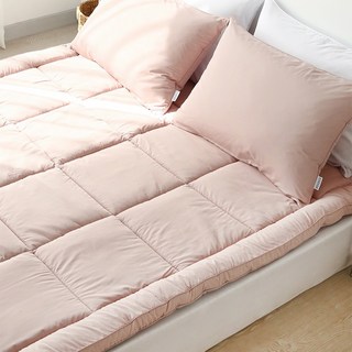 韓國 amante Dream Well防塵蟎絎縫薄床墊, 淺粉色