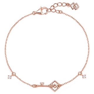 dieuamour 女性用925純銀Diamant L'eclat鑽石手鍊 + 購物袋