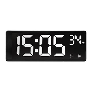 넥스원 심플 디지털 LED 온도 알람 탁상시계, 화이트