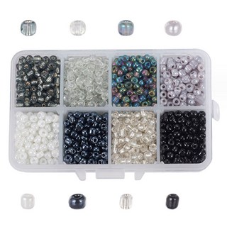 Allode 琉璃光澤串珠 DIY套組 4mm套裝, 款式 01, 1套