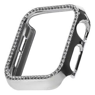 NUART Apple Watch 兼容水鑽邊框保護殼, 銀色, 1個