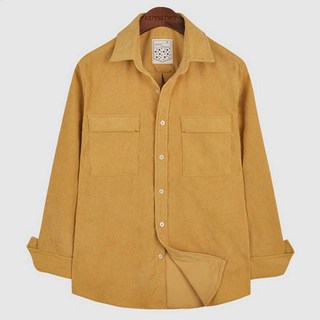 Guystory 男款長袖秋季冬季Kaid金色襯衫