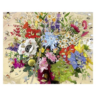 알로데 수채화 그림 플라워 벽 장식 DIY 보석 십자수 세트 스퀘어 40 x 50 cm, NO. 08, 1세트