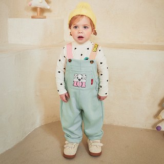 mollimelli 迪士尼兒童101忠狗探頭刷毛吊帶褲