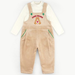Care Bears 兒童絲絨燈芯絨刷毛吊帶褲