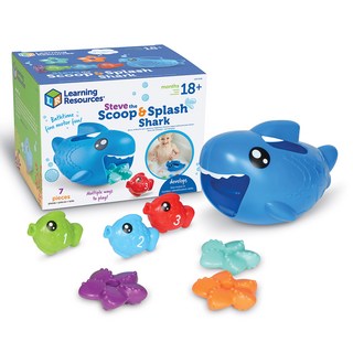 Learning Resources 飛濺鯊魚沐浴玩具組 LER9146, 混色
