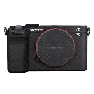 KOEM 相機機身防刮保護膜 荔枝紋, Sony A7C2 A7CR, 北歐黑, 1個