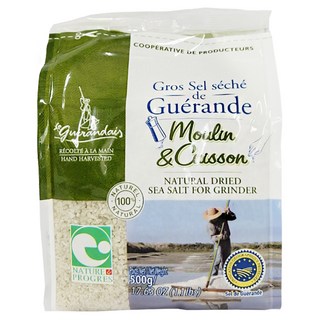 Le guerandais 給宏得 土板天日鹽 粗鹽 聚乙烯袋, 1個, 500g