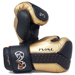 RIVAL Intelli-Shock 拳擊手套 雙手套組 RB10, 黑色 + 金色, 1套
