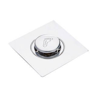 全家通用銅芯不鏽鋼 腳踏式防臭防蟲地漏芯, 金屬銀色