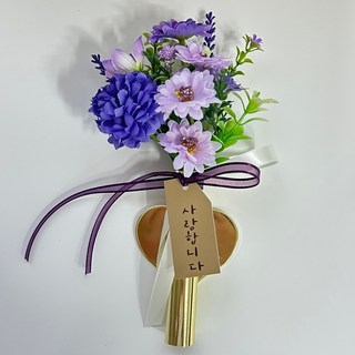 FondantFlower 납골당 부착식 꽃다발, 보라퐁퐁, 1개