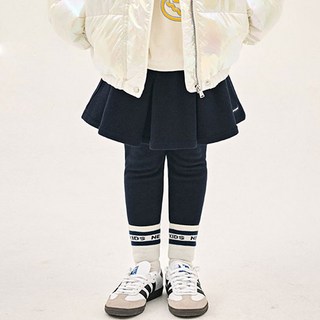 JELISPOON 女童款簡約可愛刷毛緊身褲裙