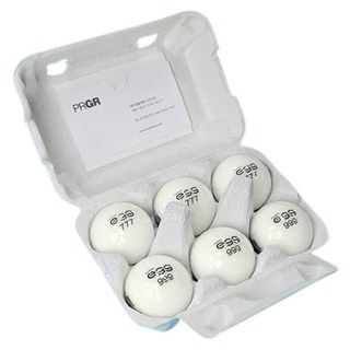 PRGR 슈퍼에그 고반발 골프공 + 에그박스, 화이트, 6개입, 1개