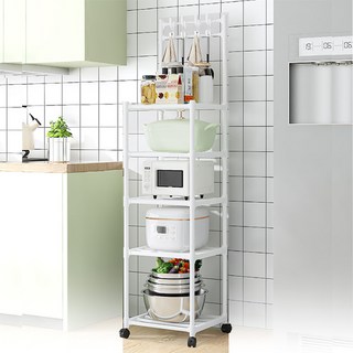 Yeeun Homesys 可移動式廚房鍋具收納層架, 5層, 白色