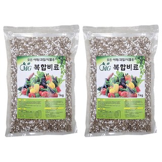 모든 야채과일식물용 복합비료 식물영양제, 1kg, 2개