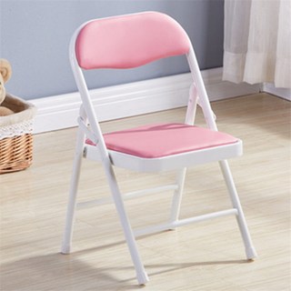 접이식 등받이 미니 의자, 핑크, 1개