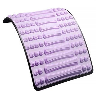 Friyu 腰椎拉伸舒緩器 背部腰部按摩伸展器 坐立兩用頂腰器, 紫色