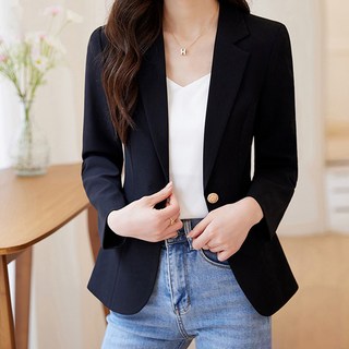 Paperments 女款雙翻領單扣簡約西裝外套 08538