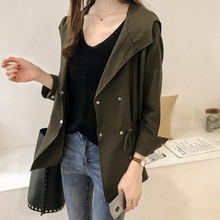 I'M MONG 女款 Asica 腰部抽繩設計連帽夾克