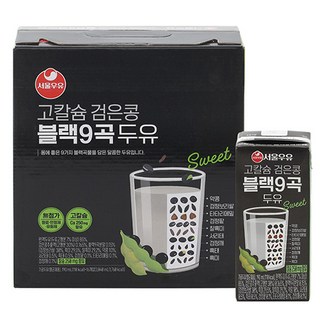 Seoul Milk 首爾牛奶 高鈣9穀黑豆漿, 190ml, 16入