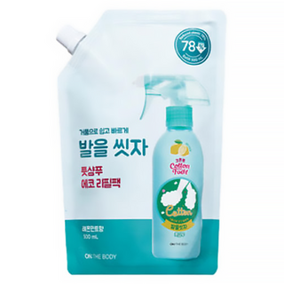 온더바디 코튼풋 발을 씻자 풋샴푸 레몬민트향 에코 리필팩, 1개입, 1개, 500ml