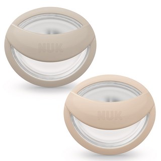 NUK MommyFeel矽膠奶嘴 2入組, 1組, S1(0~9個月), 灰色+砂米色