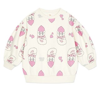 milk mile 艾絲樂小兔系列童款印花長袖上衣 愛心啾啾款