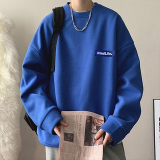 The Flow 男士 Blue Label 寬鬆版 大尺碼 長袖 運動衫