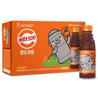 Kwangdong Vita500 維他命能量飲 濟州柑橘風味, 100ml, 10瓶