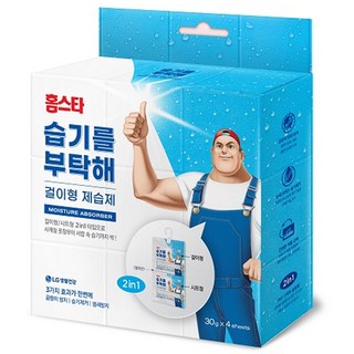 홈스타 습기를 부탁해 걸이형 제습제 본품, 30g, 4개