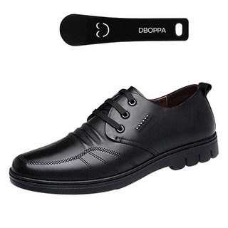 Ttabongoppa 男士線條點綴休閒皮鞋 3cm YY5098