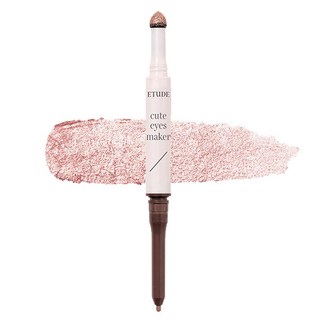 ETUDE 愛嬌眼線貼製造機眼線筆 0.1g+亮片 0.5g組, 微露玫瑰, 1支