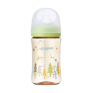 pigeon 貝親 實感哺乳塑膠奶瓶 3個月以上, 森林, 240ml, 1個
