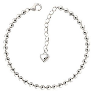 女款 925銀 鏡面球 3mm 層疊鏈式手鍊 SH209