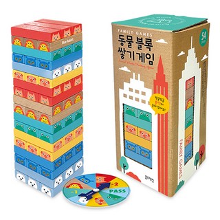 Blue Rabbit 動物積木堆疊遊戲, 混合顏色, 1套