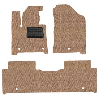 순수 코일 카매트 확장형 3종 세트 HE-113, 현대 디올뉴 싼타페 MX5 5 & 6인승 가솔린 2023년형~, 베이지 + 브라운
