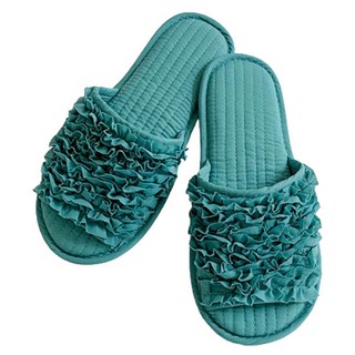 TIERRA HomeTiera 褶邊棉拖鞋, 薄荷綠, 1組