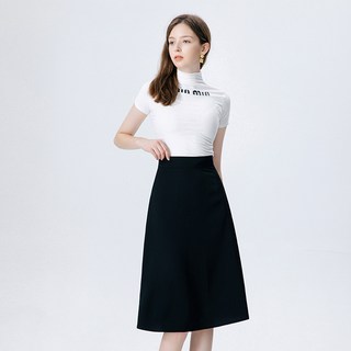 Paperments 高腰A字日常簡約中長裙 08963