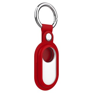 SPACE SHIELD Galaxy Smart Tag 2 相容皮革保護套, 1個, 紅色