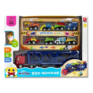 pinkfong 碰碰狐 寶寶鯊魚重型裝備運輸車套組, 黃色等